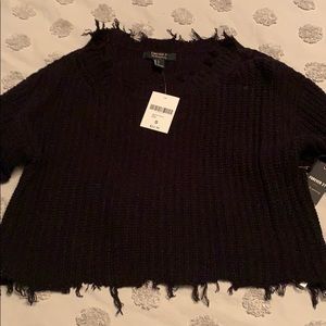 Black cropped sweater